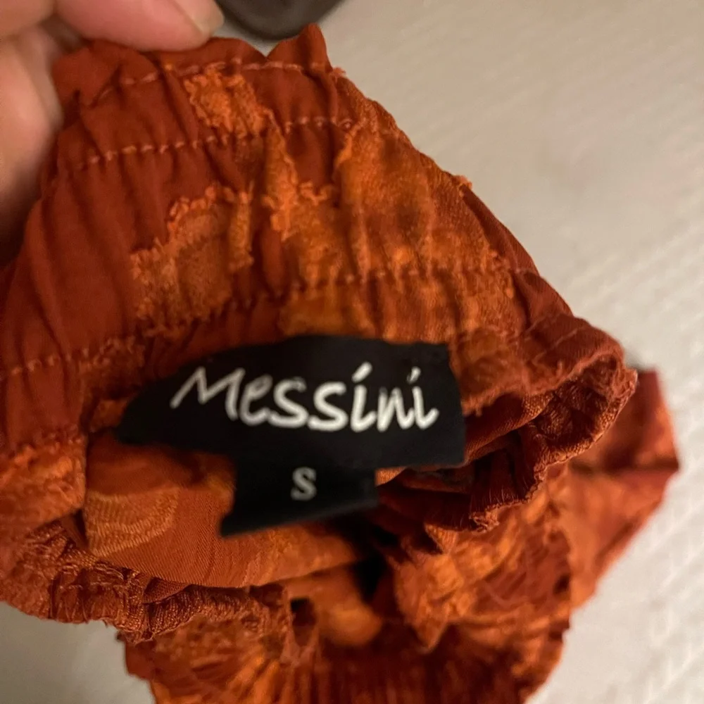 Elegant Floral A-Line Skirt in Orange - Picture 5 of 8